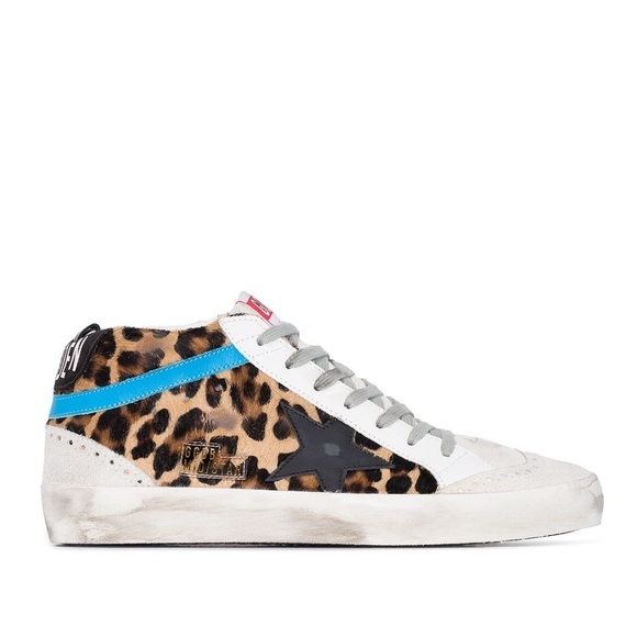 Golden Goose Leopard Pony Hair Mid Stars (Size 35) - Picture 9 of 10